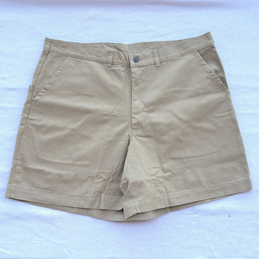 Patagonia Mens Stand Up Shorts Khaki Tan Organic Cotton Canvas Size 40  NWOT